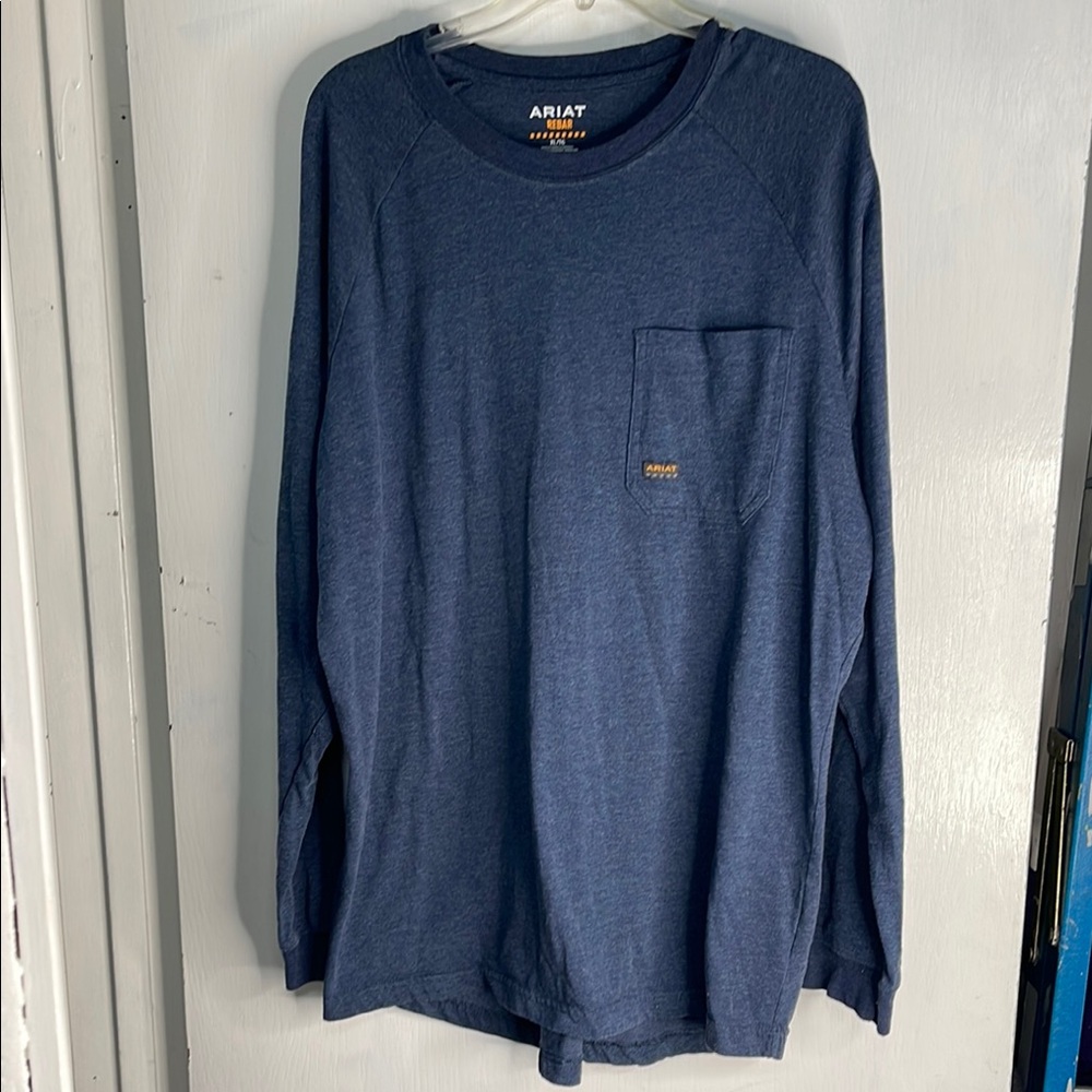 Ariat Men's Rebar Blue Long Sleeve Shirt